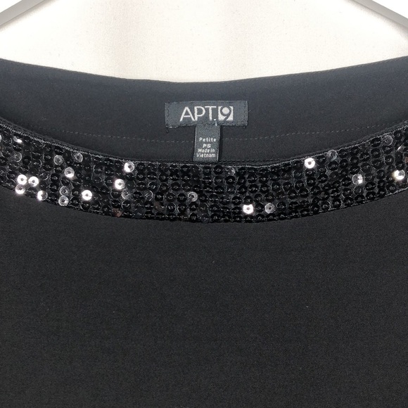 APT 9 cute black top with sequin - Picture 4 of 10